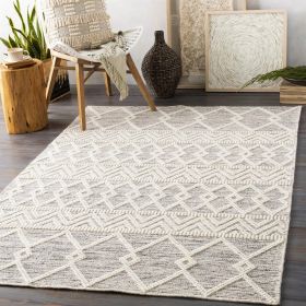 Hand Woven Wool Blend Grey Beige Ivory Persian Style Area Rug (size: 3Ft. X 5-Ft.)
