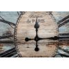 Oversized Distressed Paris Wood Wall Clock