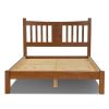 Farmhouse Style Solid Wood Platform Bed Frame with Headboard