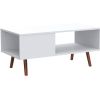 Modern Mid-Century Coffee Table with Storage Shelf