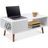 Modern Mid-Century Coffee Table with Storage Shelf