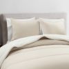 Soft Lightweight Reversible Quilted Comforter Set in White/Beige