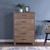Modern Farmhouse Solid Wood 5 Drawer Bedroom Chest
