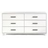 Modern Farmhouse Solid Wood 6 Drawer Double Dresser