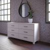 Modern Farmhouse Solid Wood 6 Drawer Double Dresser