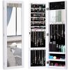 2-in-1 Wall or Door Mounted Jewelry Organizer Full Length Mirror