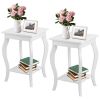 Stylish Nightstand/End Table in Wood Finish - Set of 2