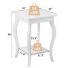 Stylish Nightstand/End Table in Wood Finish - Set of 2