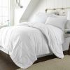 White Microfiber Reversible Bed In A Bag Comforter Set