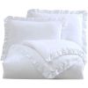 Ruffled Edge Microfiber Comforter Set