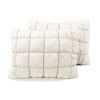 Soft Lightweight Puff Textured Comforter Set in Off White
