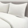 Lightweight Cotton Linen White Reversible 3-Piece Quilt Set