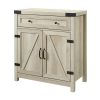 Rustic Farmhouse Barn Door Accent Storage Cabinet