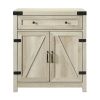 Rustic Farmhouse Barn Door Accent Storage Cabinet