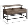 Modern Metal Lift Top Coffee Table/Laptop Desk