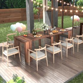 Multifunctional Extendable Console Table (Option: Walnut)