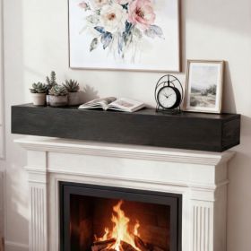 72" Rustic Wood Fireplace Mantel,Wall-Mounted & Floating Shelf For Home Decor (Option: defaulttitle)