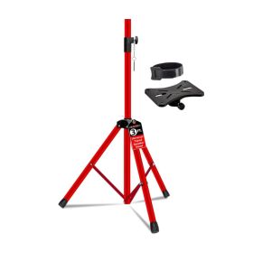 5 Core Speaker Stand Adjustable 31 To 36" PA DJ Tripod Stands Heavy Duty W 35mm Insert 132 Lbs (Option: Red)