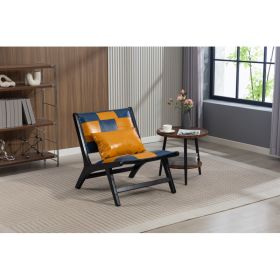 Modern Boho Accent Chairs For Living Room,Mid Century Lounge Chair,Side Chair Indoor (Option: Blue Yellow)