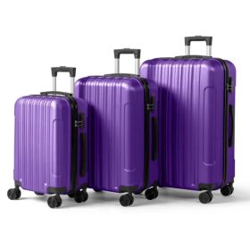 Three-in-one Textured Frosted Case Shell, Non-TSA Customs Lock, 28-inch Detachable Wheels, ABS Trolley Case, 20in, 24in, 28in, ABS, All-color Pur (Option: defaulttitle)