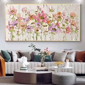 Handmade Abstract Blossom Pink Flower Oil Painting on Canvas (size: 150x220cm)