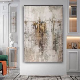 Abstract Oil Painting Beige/Gold/Brown Wall Art Canvas (size: 150x220cm)