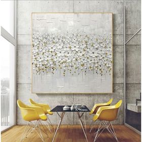 White Plum Oil Canvas Painting (size: 80x80cm)