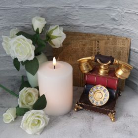 Flameless Flickering LED Battery Operated Candle with 6H Timer (size: 7.5*12.5cm)