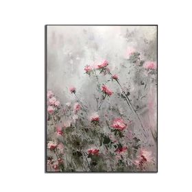 Handmade Flower Canvas Oil Painting Wall Art (size: 50x70cm)