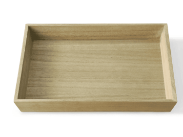 Mainstays 12" x 16" Wood Footed Decorative Tray, Natural (flex0924990ent: Mainstays 12" x 16" Wood)