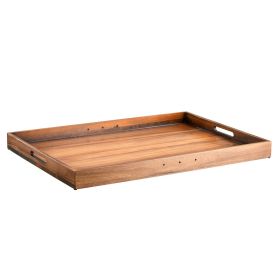 Acacia Wood Stove Top Cover (style: Built-in Handles, Color: Natutal-Acacia)