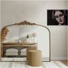 Ornate Baroque Vintage Gold Mirror - 19"X27" Arched Antique Brass Mirror with Full Metal Frame - Perfect for Entryway, Fireplace, Living Room, Hallway