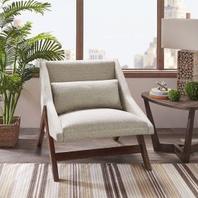 Accent Chair with Pecan Wood Finish (Color: as Pic)
