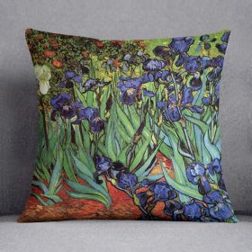 Irises 2 by Van Gogh Pillow (Insert: With Insert, size: 20" X 20")