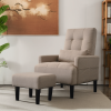 Living room sofa single chair with ottoman, Modern multi-function fabric living room chair bed