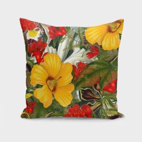 flowers 9 Cushion/Pillow (size: 24" x 24")