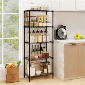 5-Tier Heavy-Duty Metal Wire Shelving, 750 LBS Total Load With Multi-Grade Per Shelf Capacity For Garage & Kitchen (Option: defaulttitle)