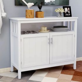 Kitchen Storage Sideboard And Buffet Server Cabinet-White (Option: White)