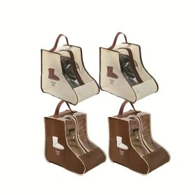 Durable PVC Shoe Storage Bags - Moisture & Moisture-Resistant, Dust-Proof With Transparent Window, Portable Handheld Boot Protectors For Travel & (Option: 4pcssmall)