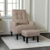 Living room sofa single chair with ottoman, Modern multi-function fabric living room chair bed