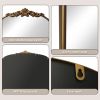 Ornate Baroque Vintage Gold Mirror - 19"X27" Arched Antique Brass Mirror with Full Metal Frame - Perfect for Entryway, Fireplace, Living Room, Hallway