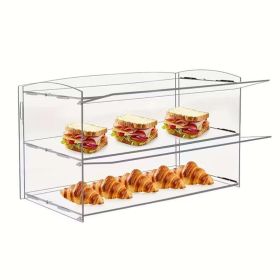 Two-layer Acrylic Baking Display Case, Square Shape, Suitable For Commercial And Residential Kitchens, Dustproof, Scratch-resistant, Easy To Clea (Option: Twolayer)
